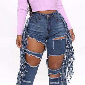 Fringe Skinny Jeans